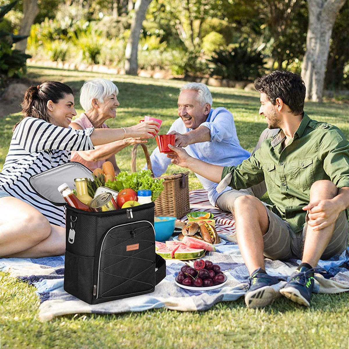 Sac à Dos Isotherme 28L Noir,  sac à dos isotherme picnic