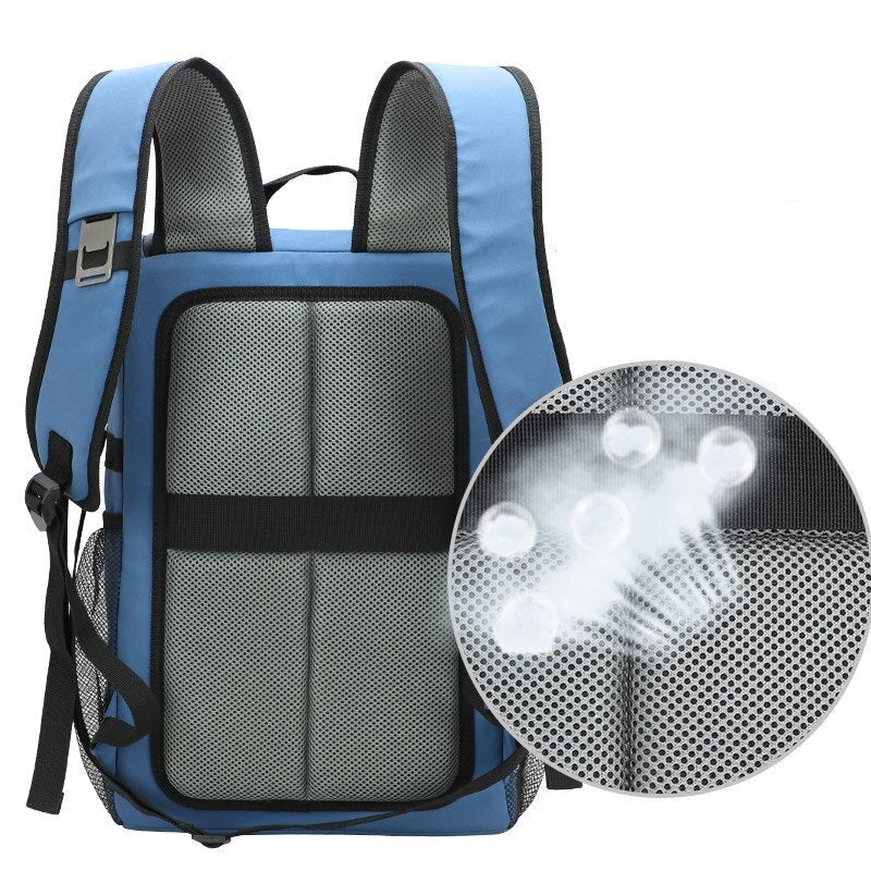 Sac à Dos Isotherme Bleu avec Bandes Réfléchissantes,  sac à dos isotherme 30l