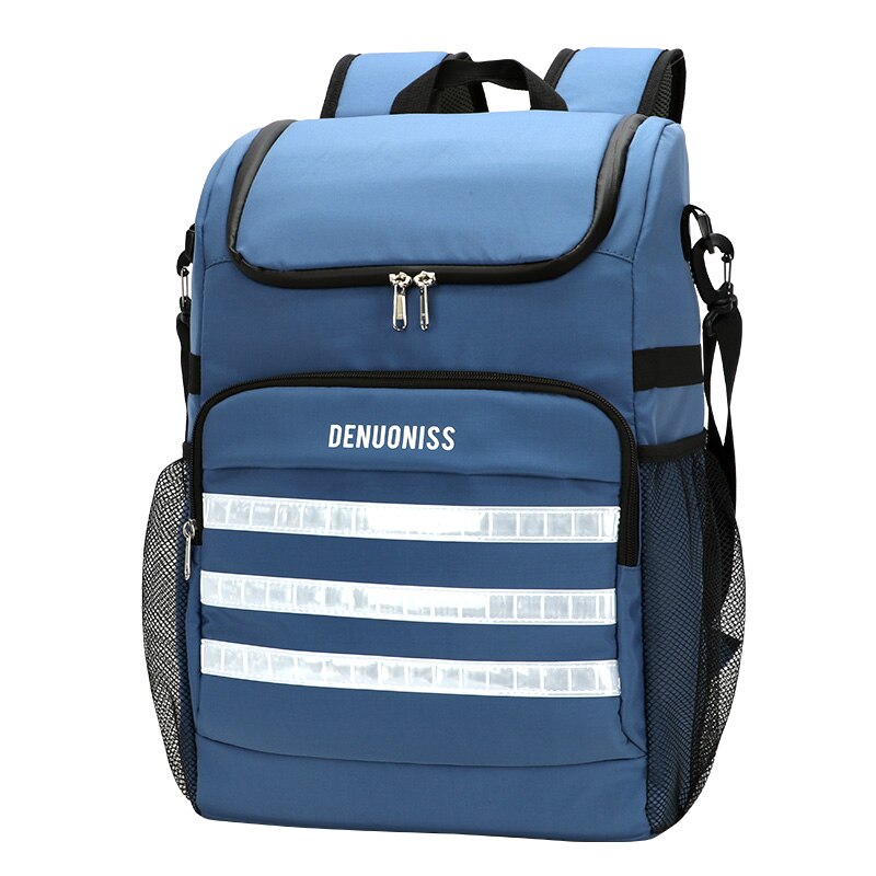 Sac à Dos Isotherme Bleu avec Bandes Réfléchissantes,  sac a dos isotherme repas