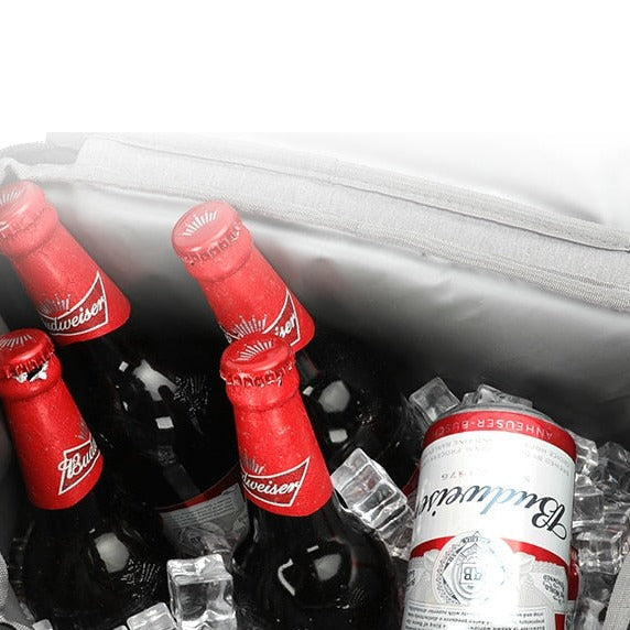 Sac à Dos Isotherme Rouge avec Bandes Réfléchissantes